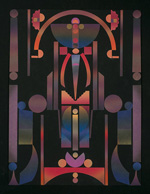 RRU(C)-2, 16 x 12, 2013, ink on japanese fiber - relief print, chine collé, cotton fiber